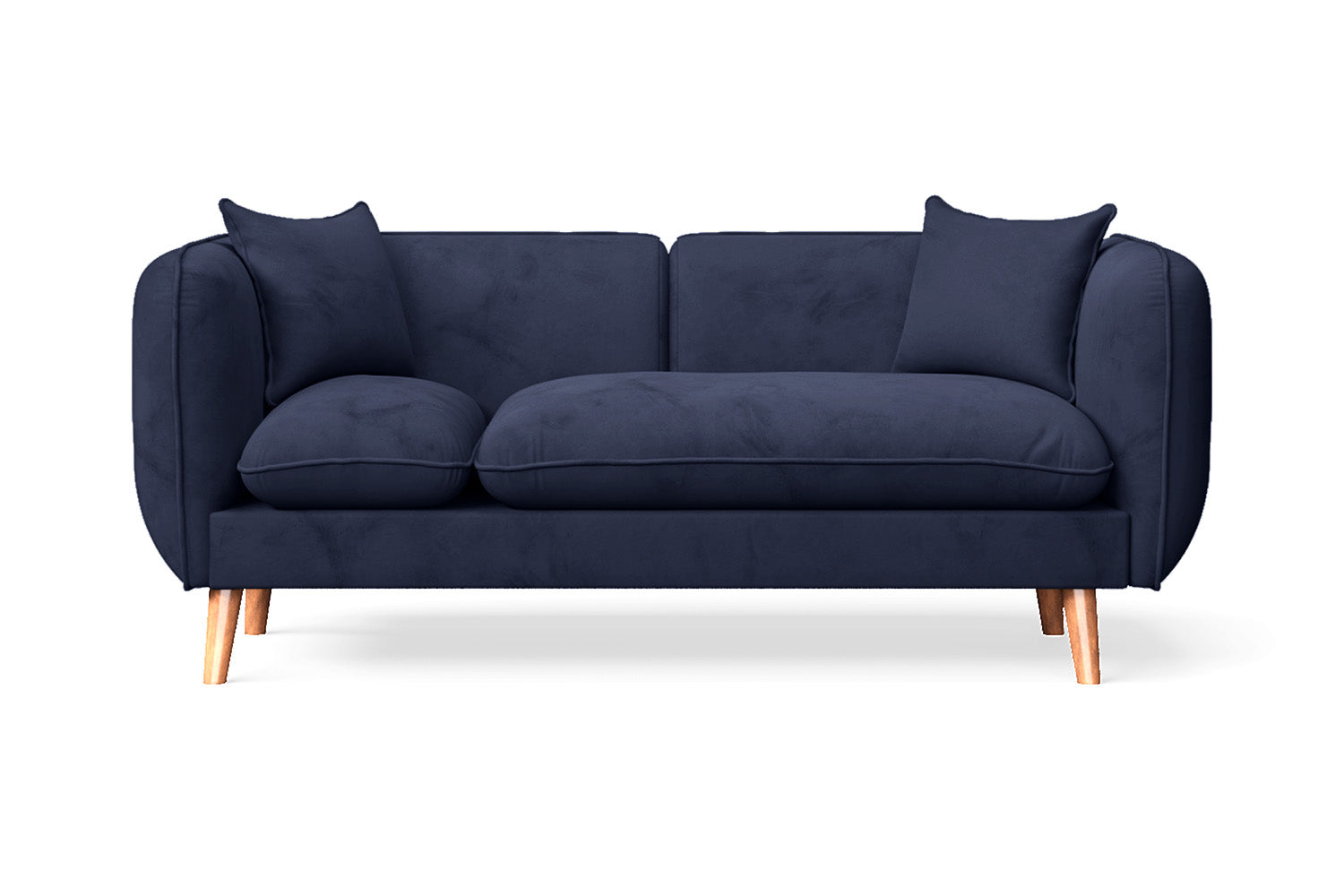 Florence 2 Seater Sofa Dark Blue Velvet