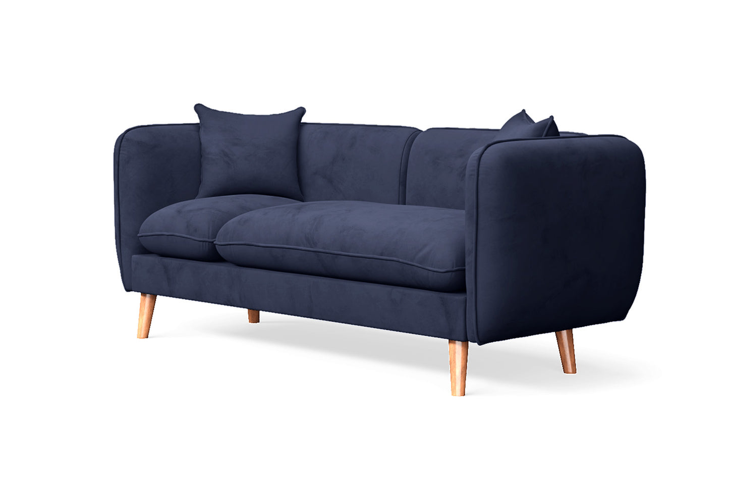 Florence 2 Seater Sofa Dark Blue Velvet