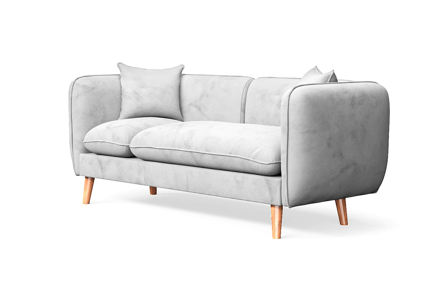 Florence 2 Seater Sofa White Velvet