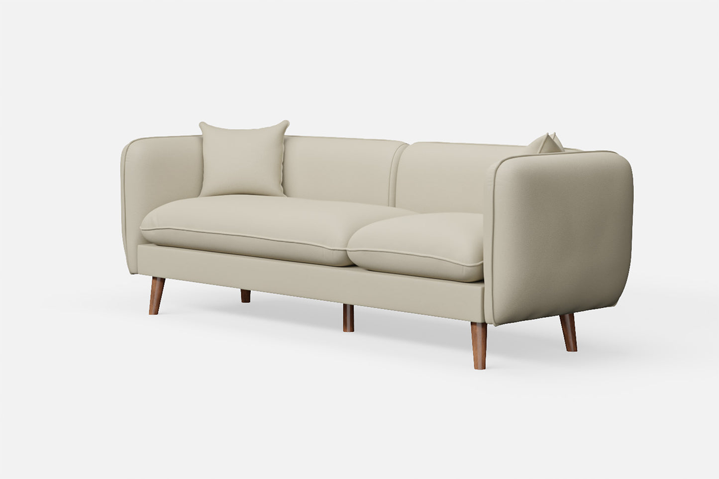 Florence 3 Seater Sofa Cream Leather