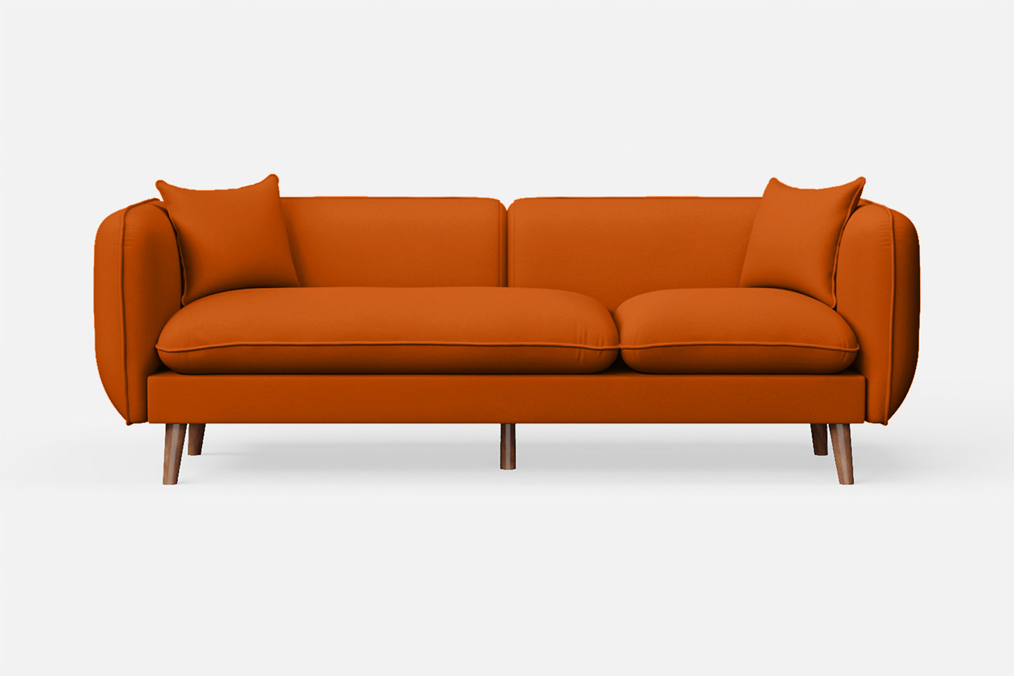 Florence 3 Seater Sofa Orange Leather