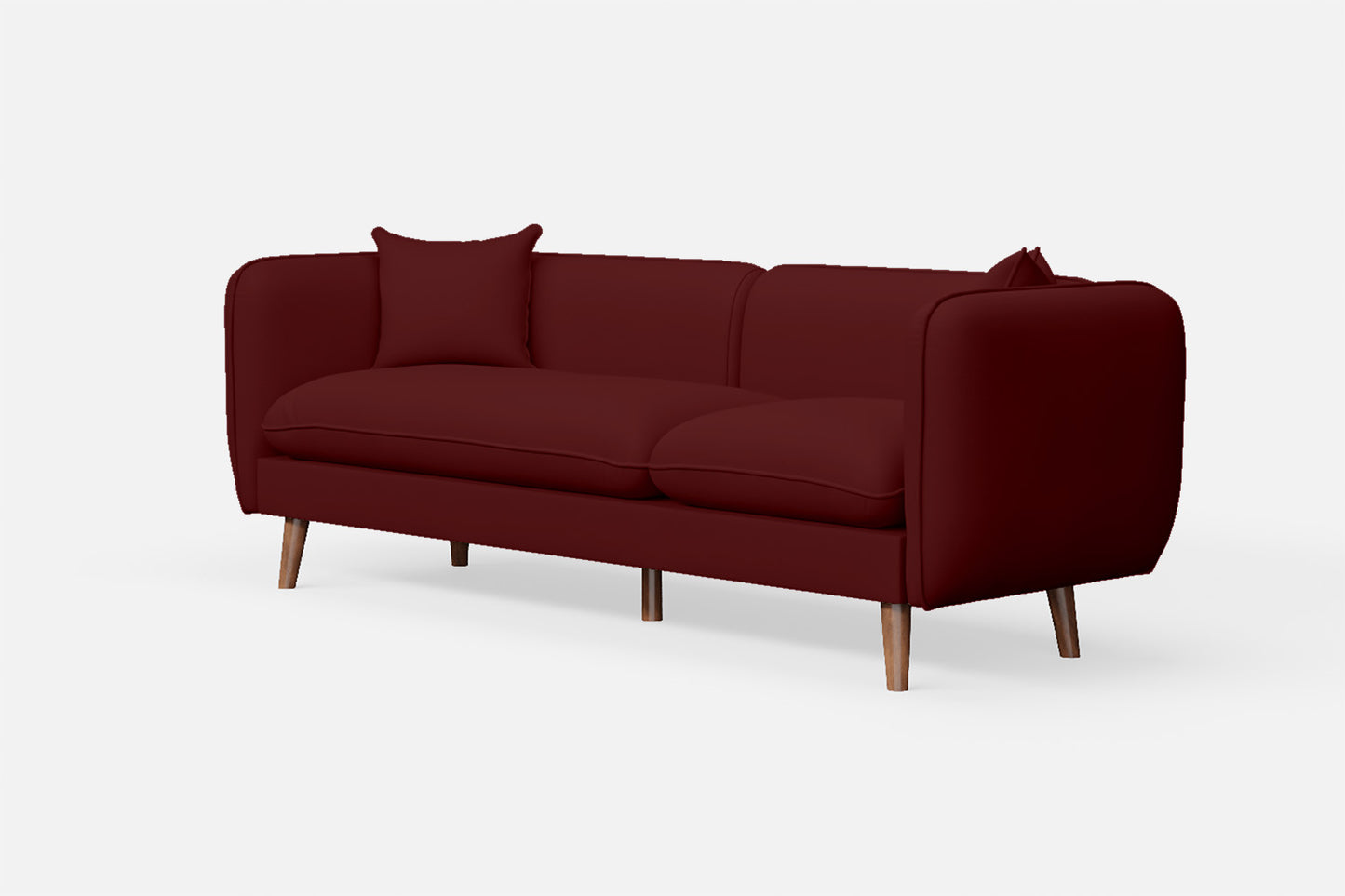 Florence 3 Seater Sofa Red Leather