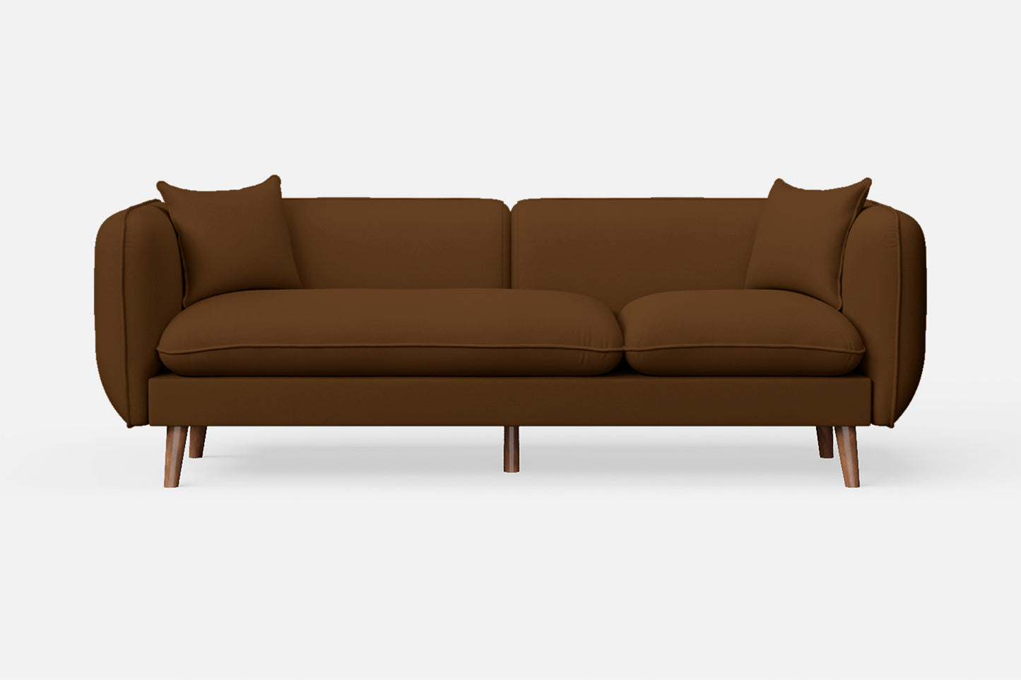 Florence 3 Seater Sofa Walnut Brown Leather