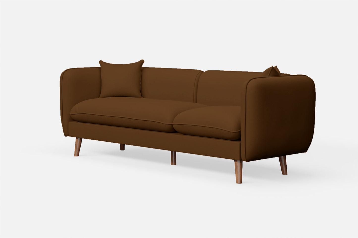 Florence 3 Seater Sofa Walnut Brown Leather