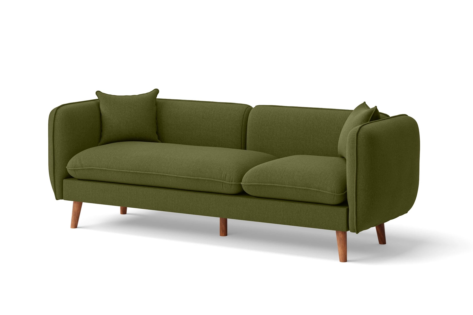 Florence 3 Seater Sofa Olive Linen Fabric