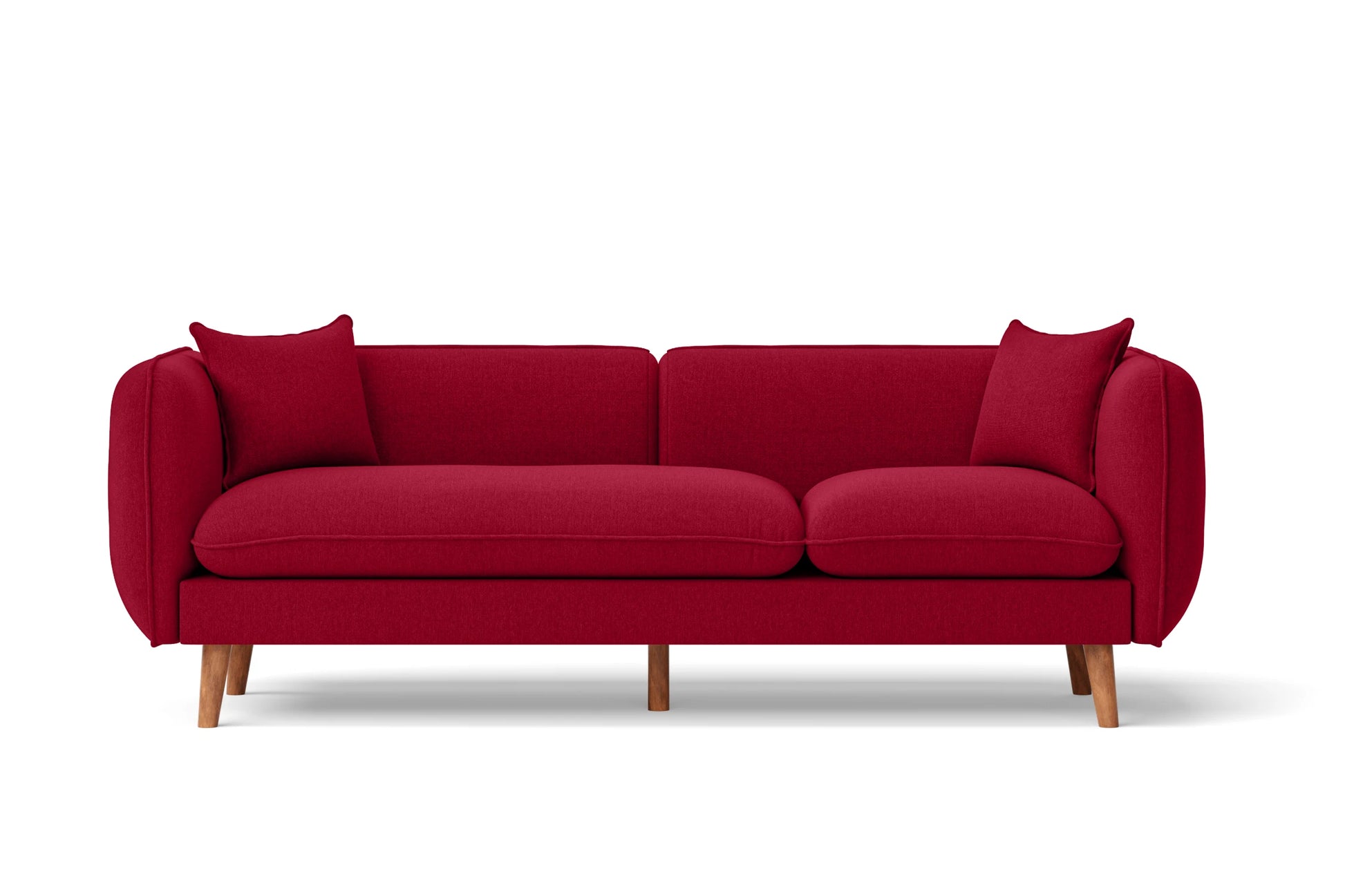 Florence 3 Seater Sofa Red Linen Fabric