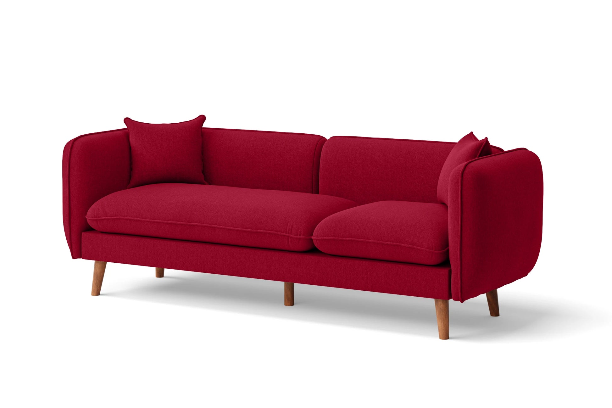 Florence 3 Seater Sofa Red Linen Fabric