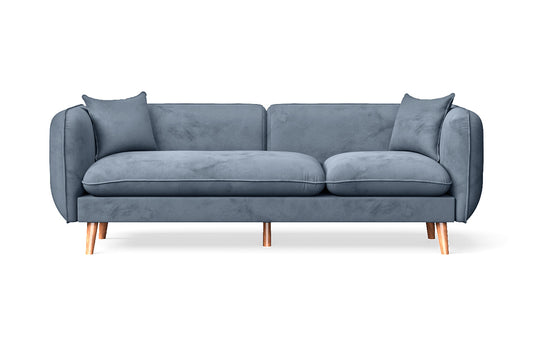 Florence 3 Seater Sofa Baby Blue Velvet