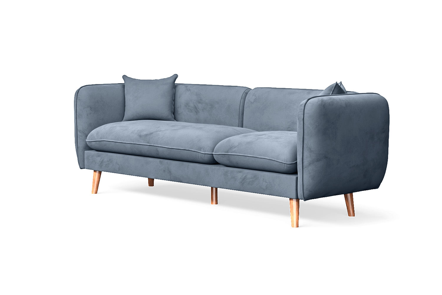 Florence 3 Seater Sofa Baby Blue Velvet