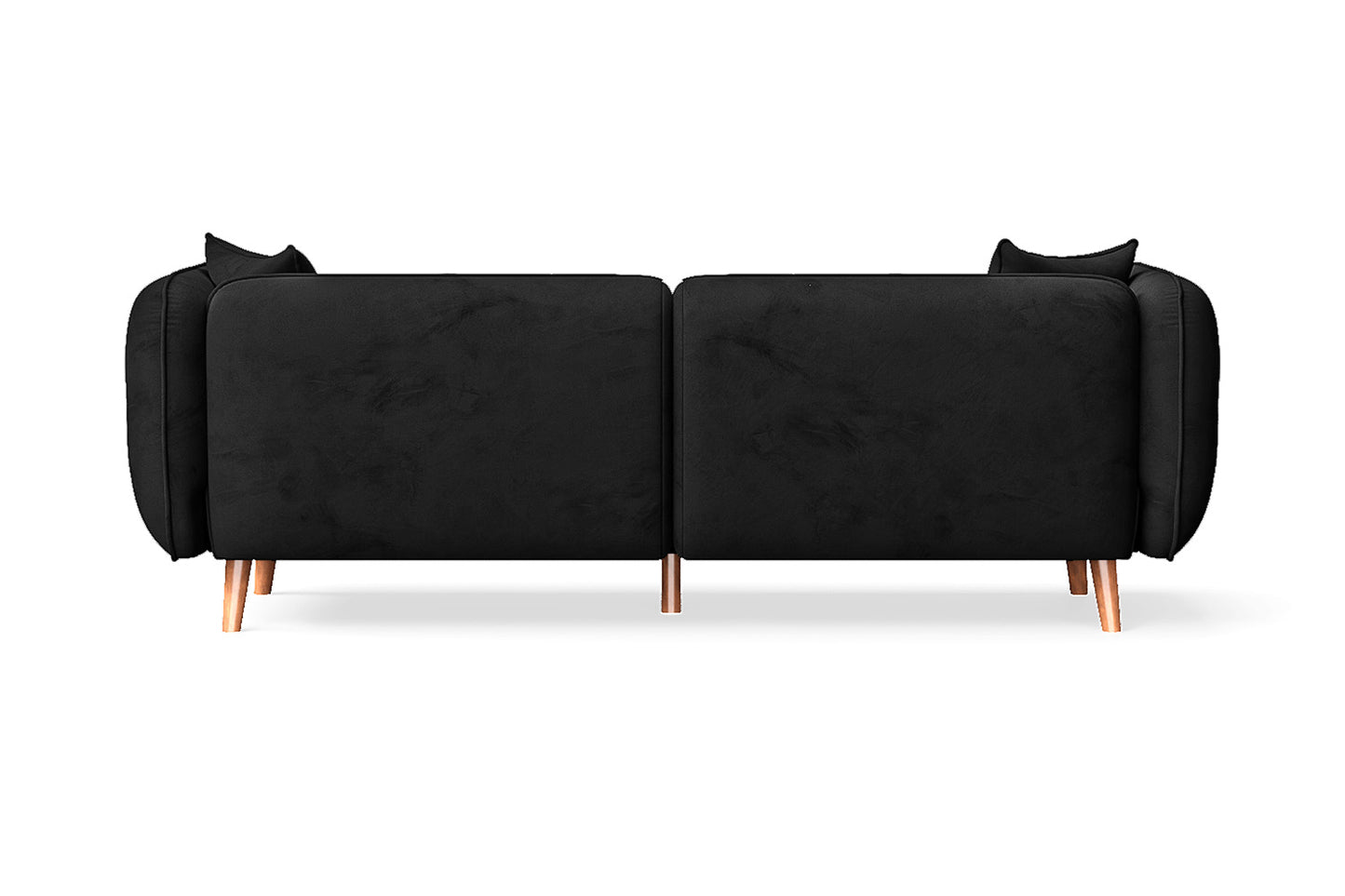 Florence 3 Seater Sofa Black Velvet