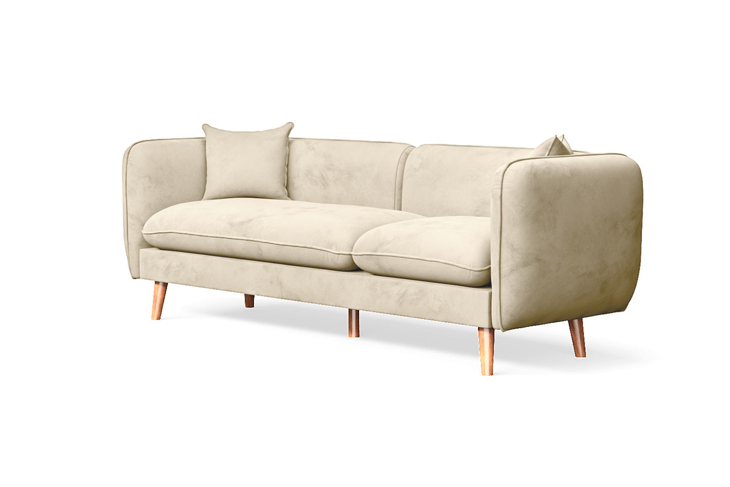 Florence 3 Seater Sofa Cream Velvet