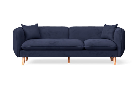 Florence 3 Seater Sofa Dark Blue Velvet