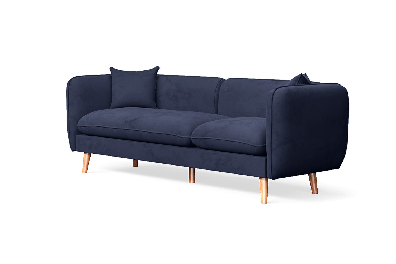 Florence 3 Seater Sofa Dark Blue Velvet