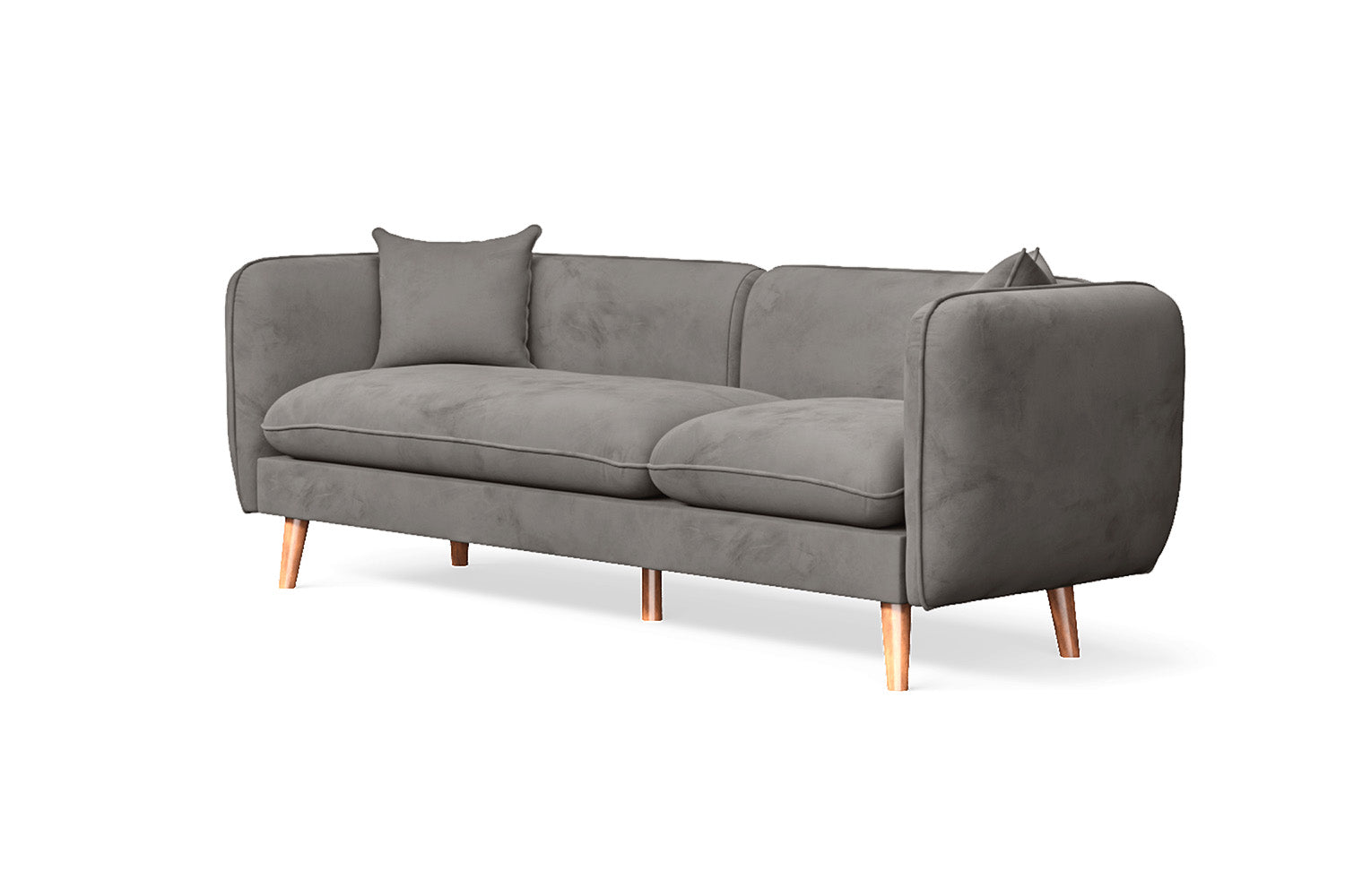 Florence 3 Seater Sofa Grey Velvet