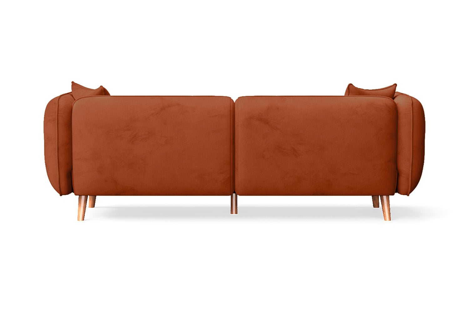 Florence 3 Seater Sofa Orange Velvet