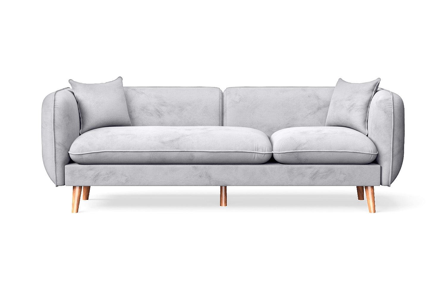 Florence 3 Seater Sofa Silver Velvet