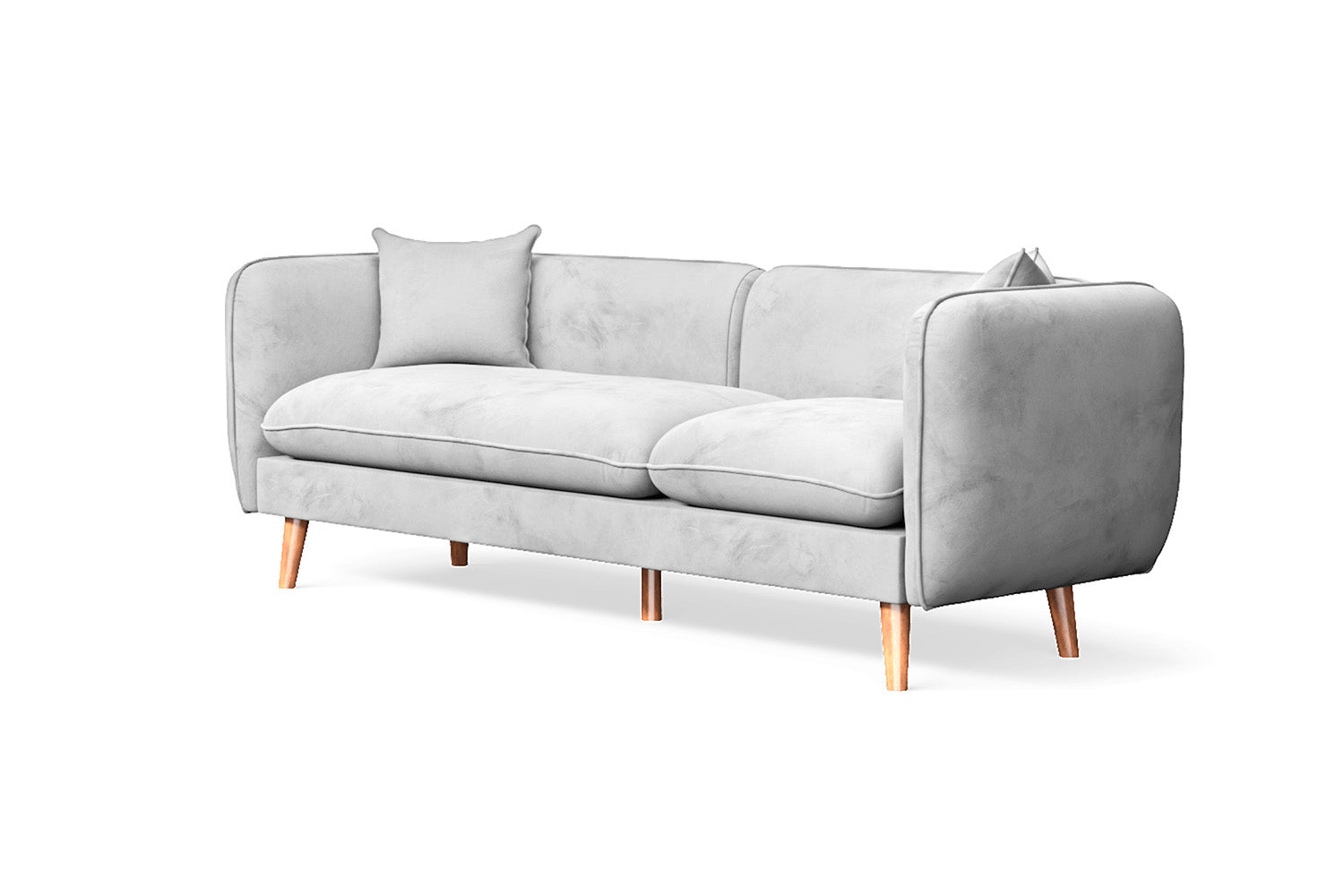 Florence 3 Seater Sofa White Velvet