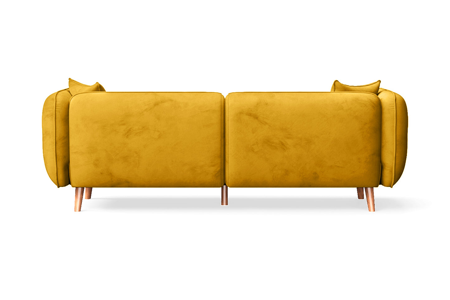 Florence 3 Seater Sofa Yellow Velvet