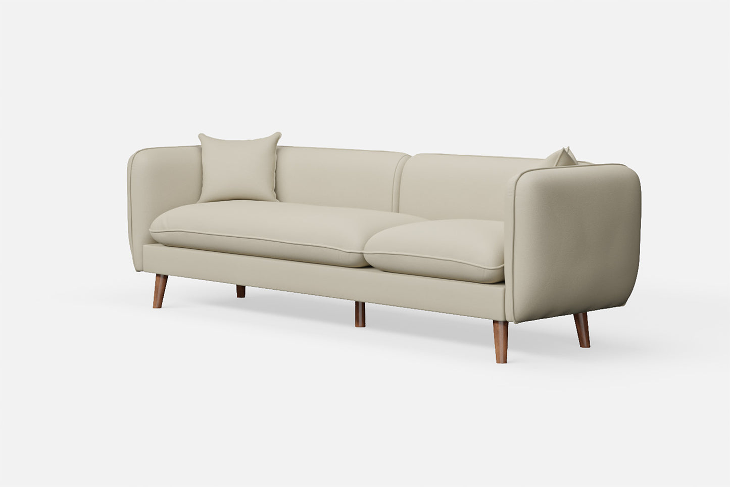 Florence 4 Seater Sofa Cream Leather