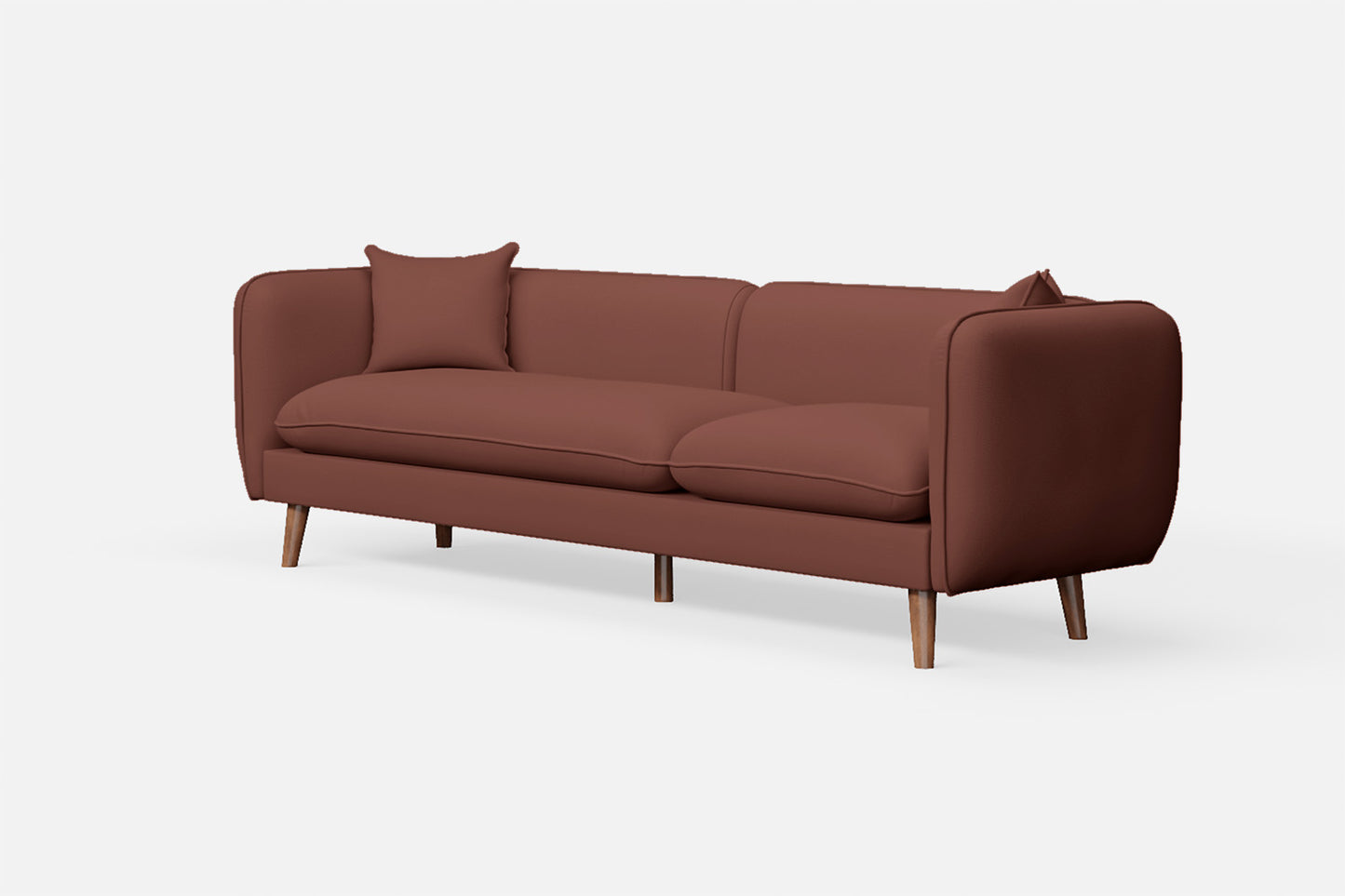 Florence 4 Seater Sofa Mauve Leather