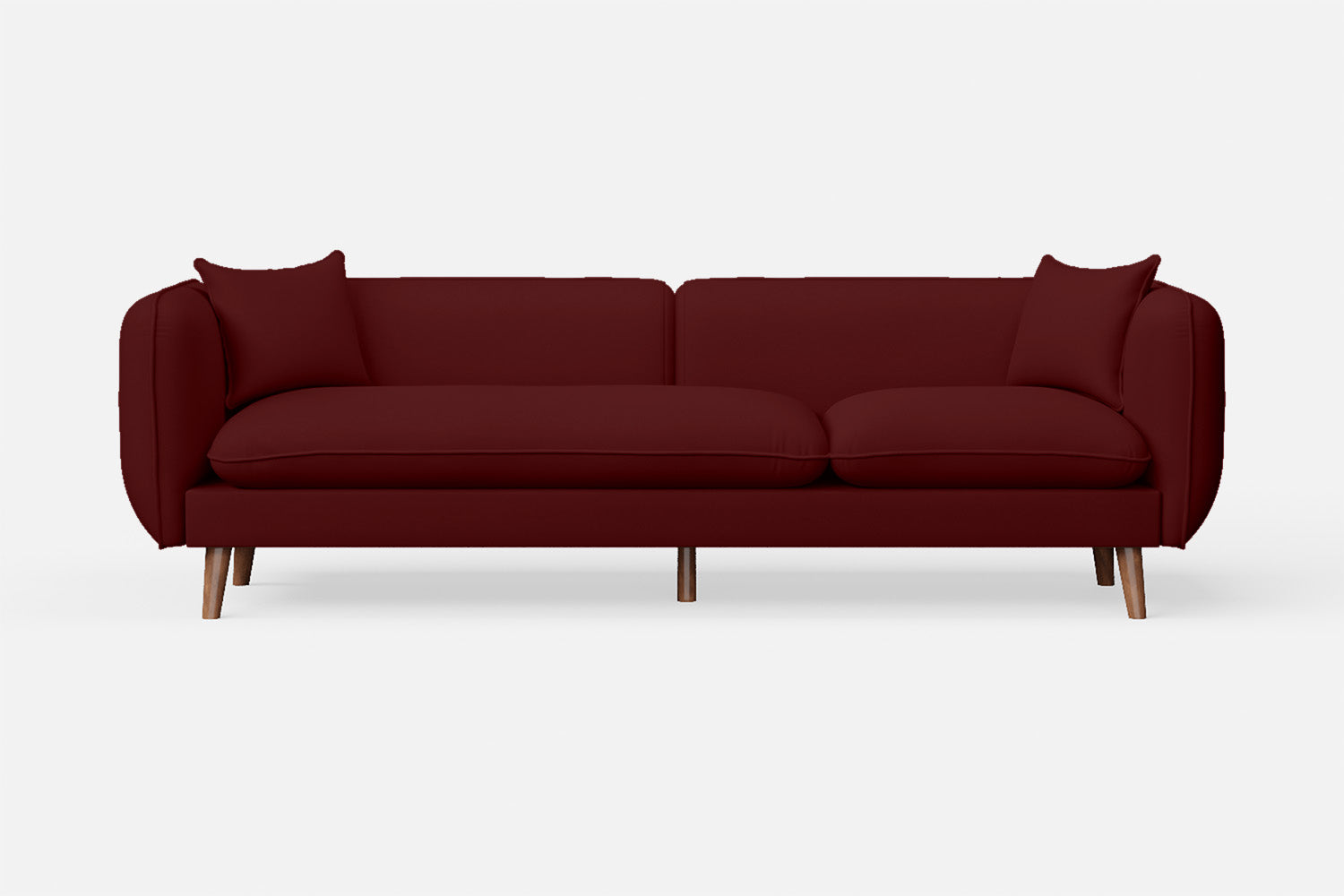 Florence 4 Seater Sofa Red Leather