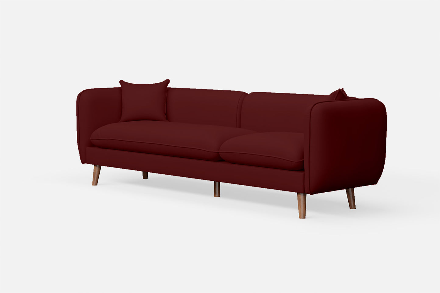 Florence 4 Seater Sofa Red Leather