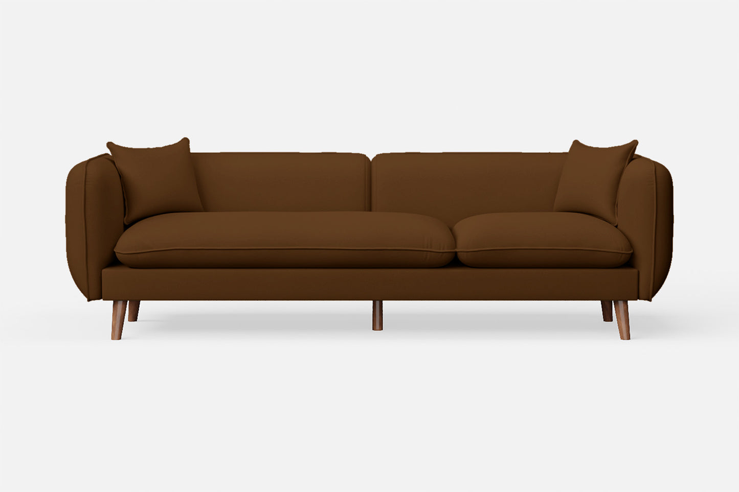 Florence 4 Seater Sofa Walnut Brown Leather