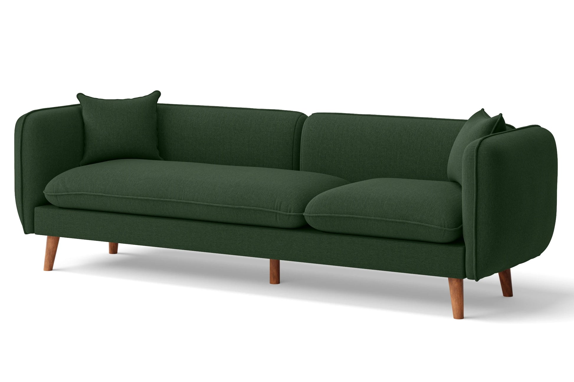 Florence 4 Seater Sofa Forest Green Linen Fabric