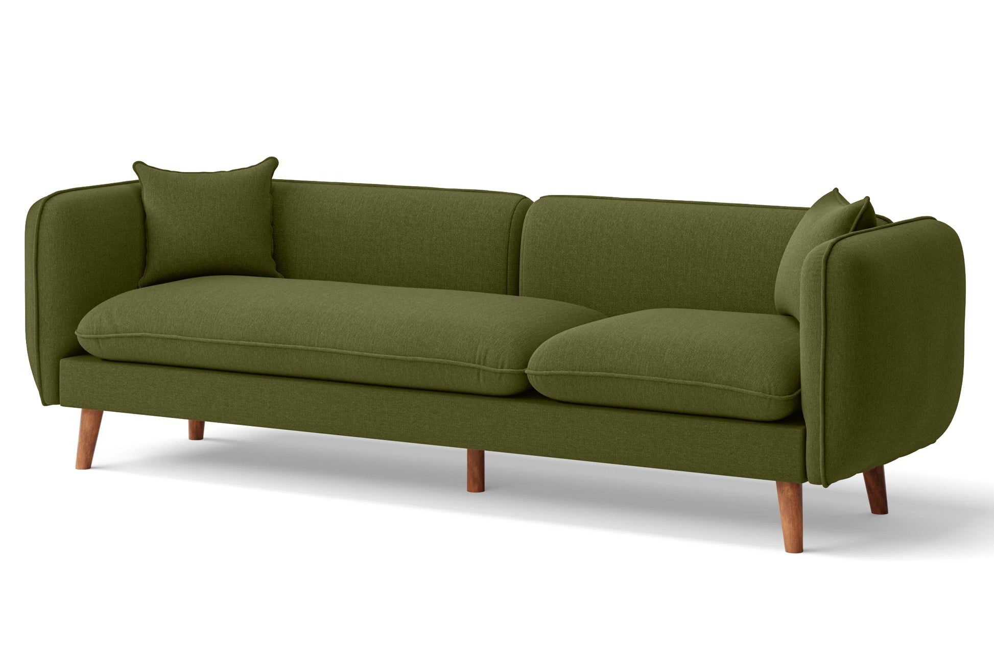 Florence 4 Seater Sofa Olive Linen Fabric