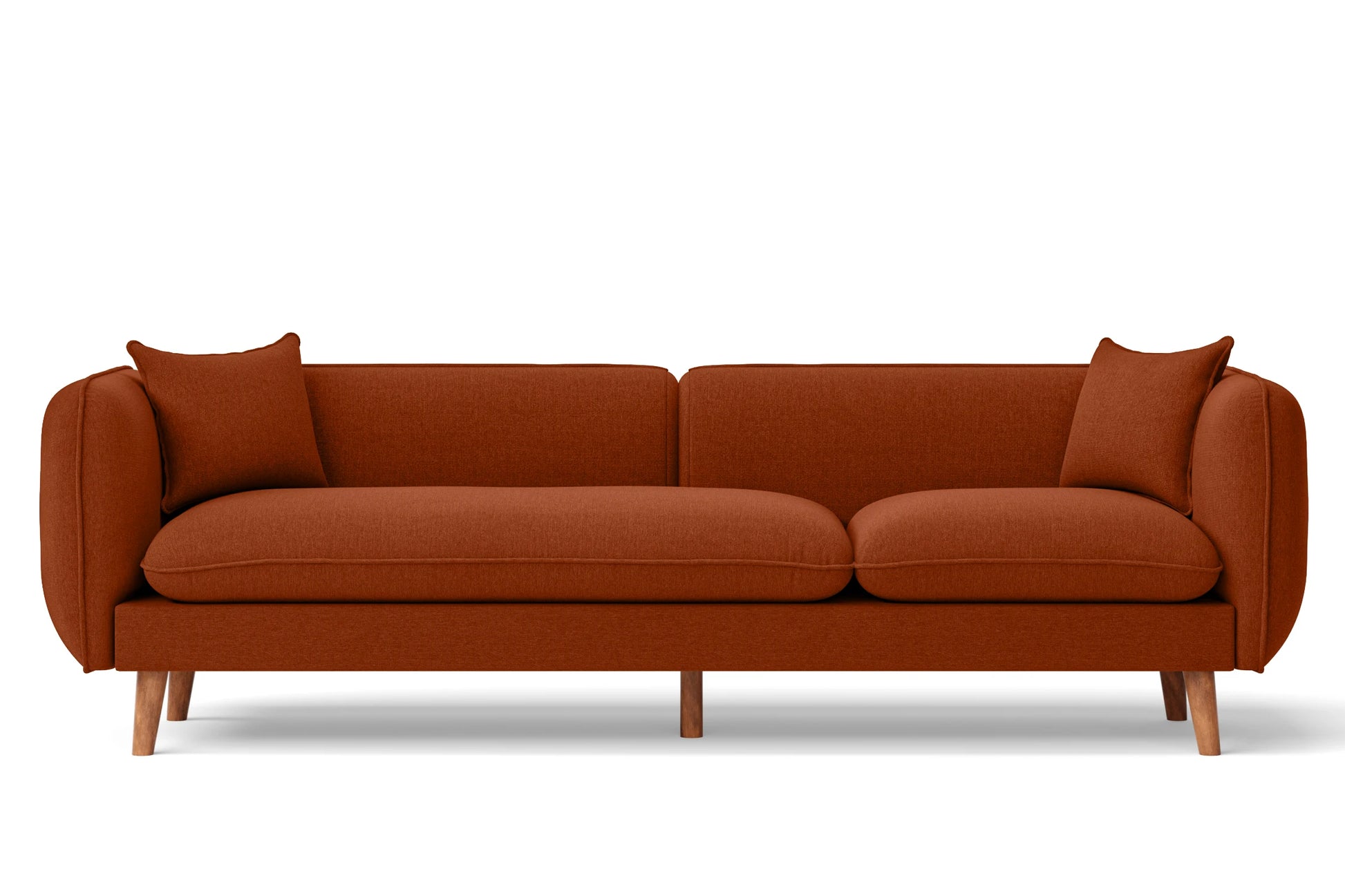 Florence 4 Seater Sofa Orange Linen Fabric