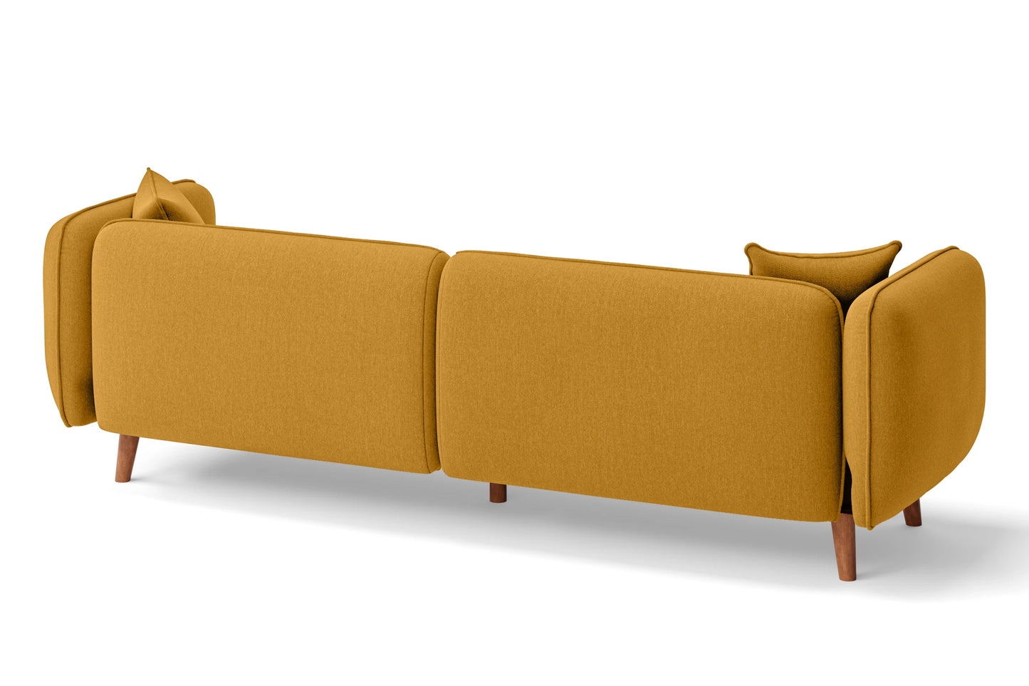 Florence 4 Seater Sofa Yellow Linen Fabric