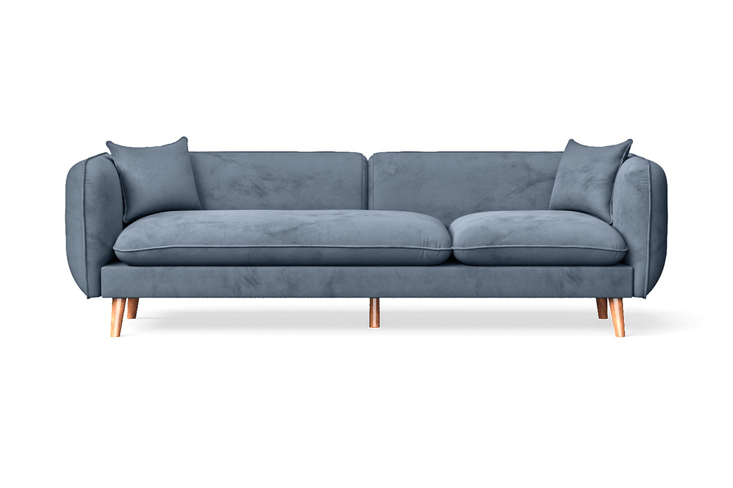 Florence 4 Seater Sofa Baby Blue Velvet