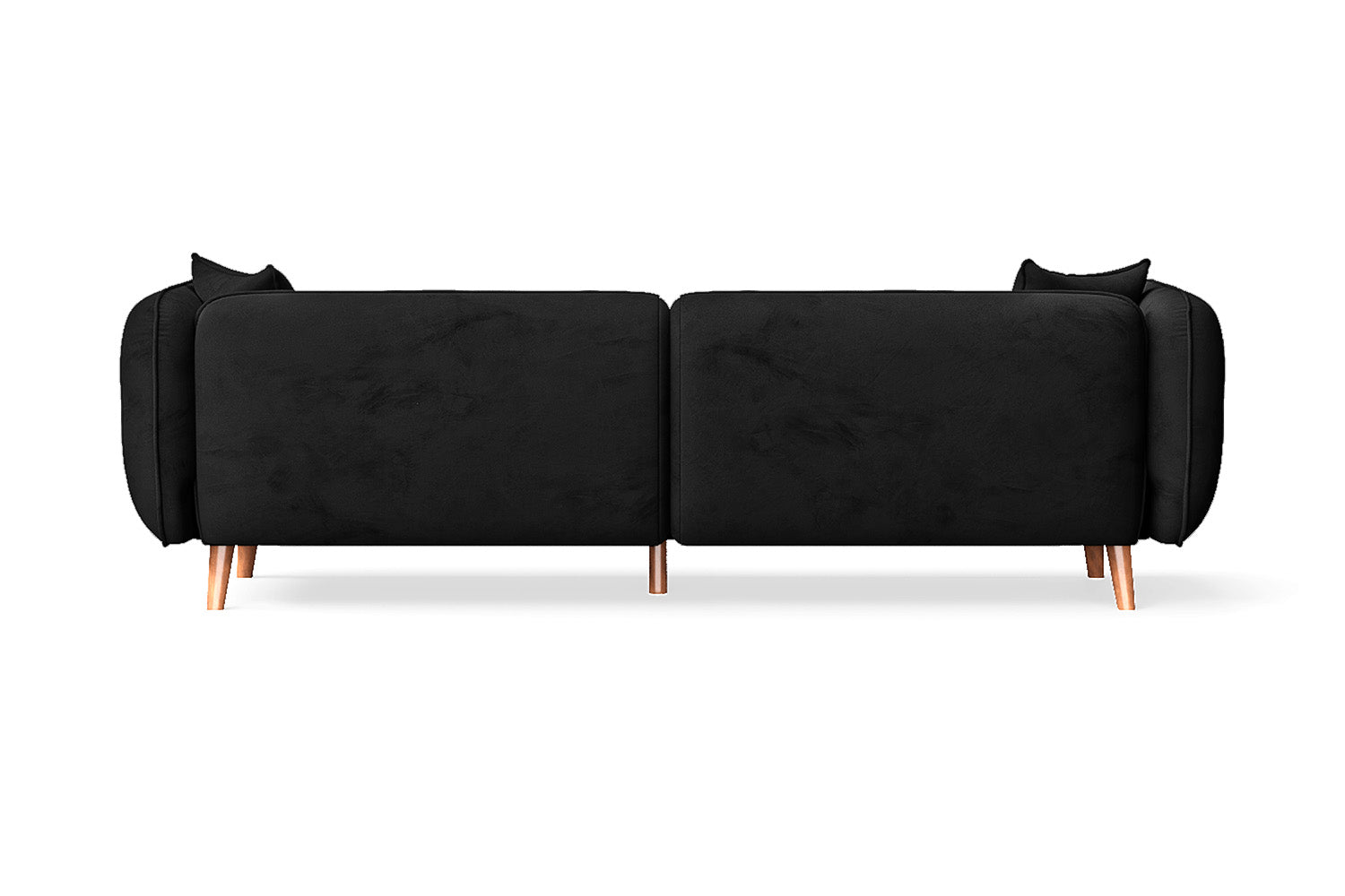 Florence 4 Seater Sofa Black Velvet