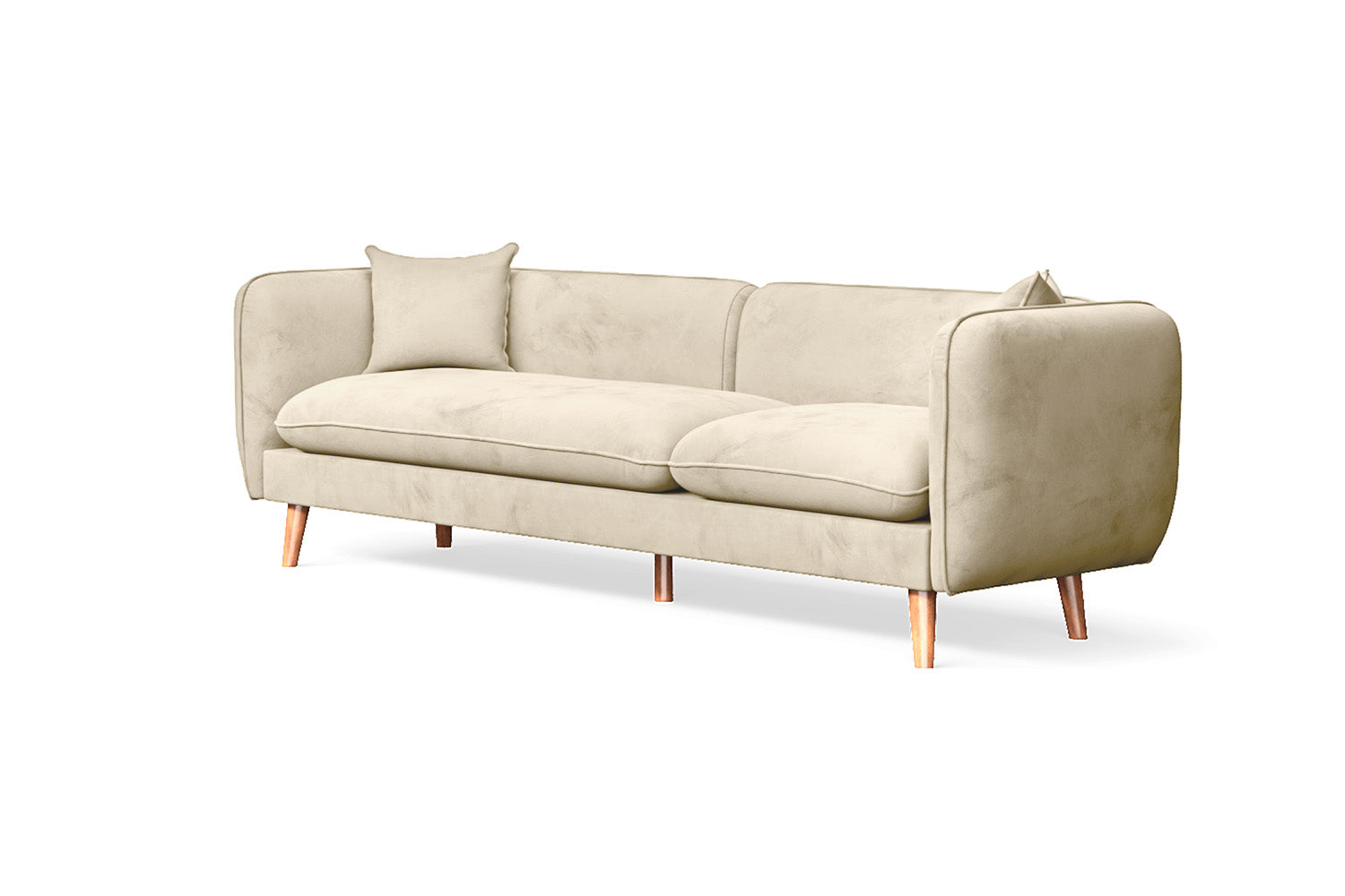 Florence 4 Seater Sofa Cream Velvet