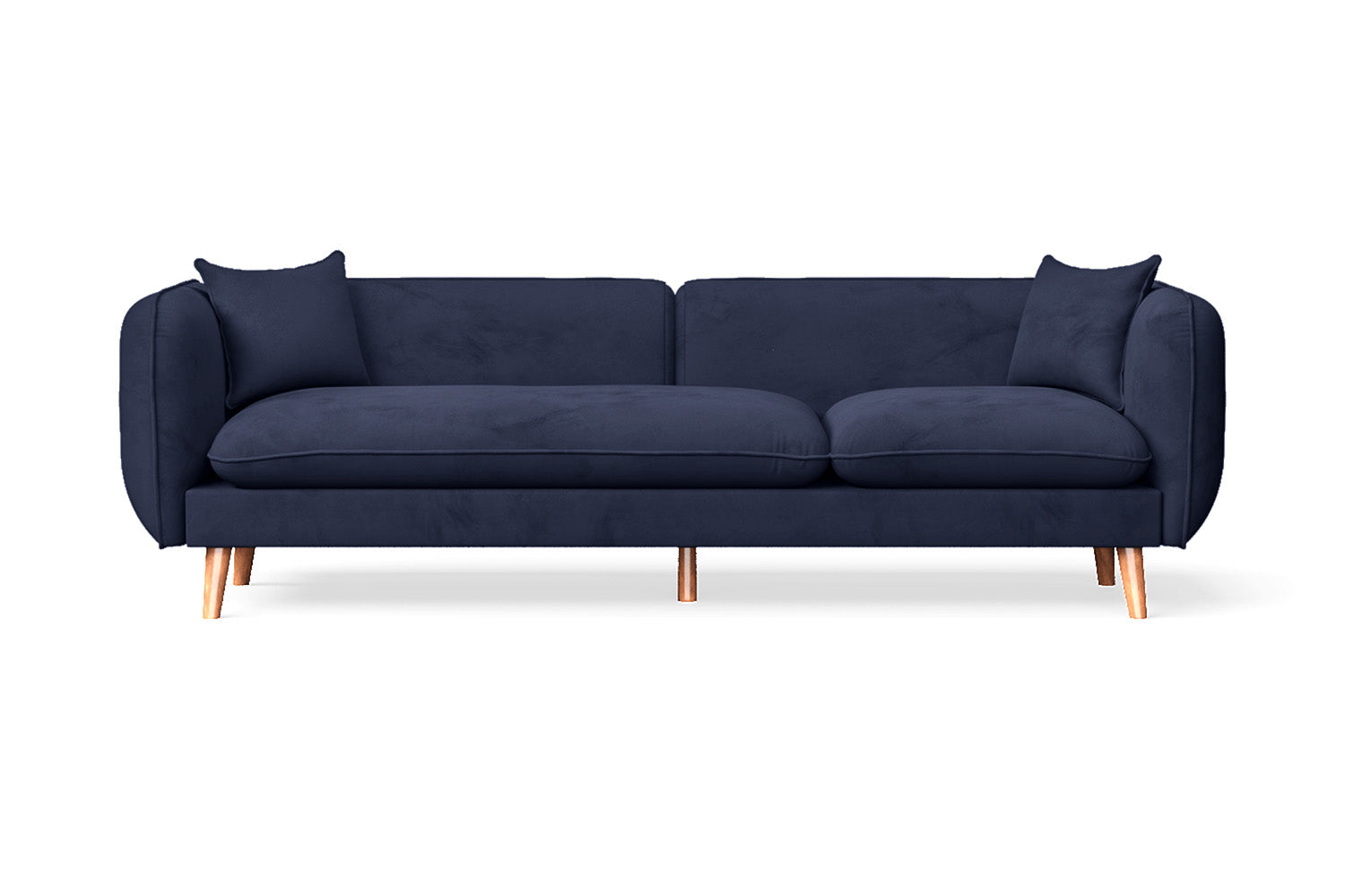 Florence 4 Seater Sofa Dark Blue Velvet