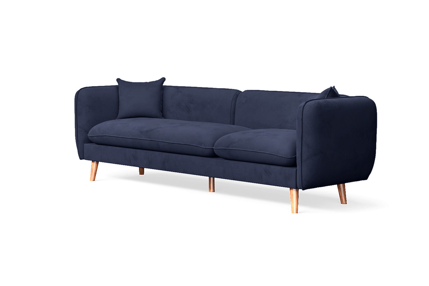 Florence 4 Seater Sofa Dark Blue Velvet