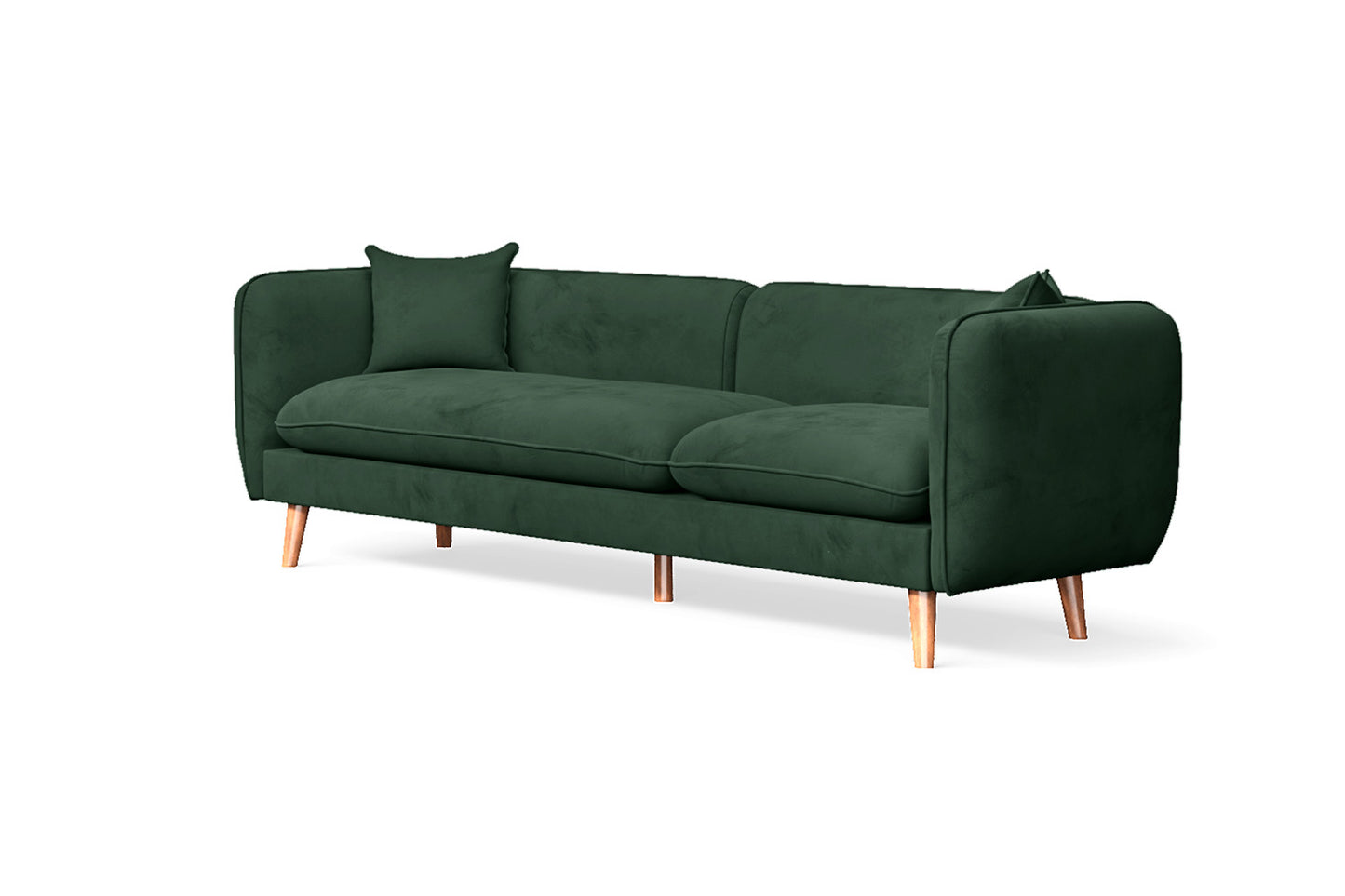 Florence 4 Seater Sofa Green Velvet