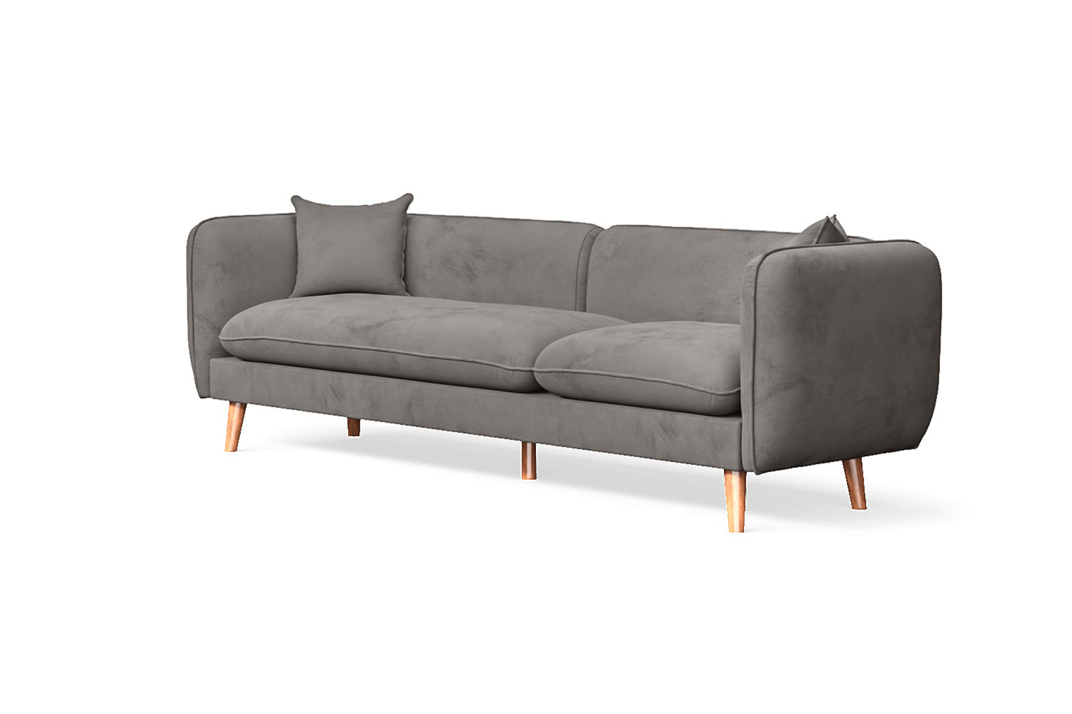 Florence 4 Seater Sofa Grey Velvet