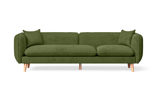 Florence 4 Seater Sofa Lime Velvet