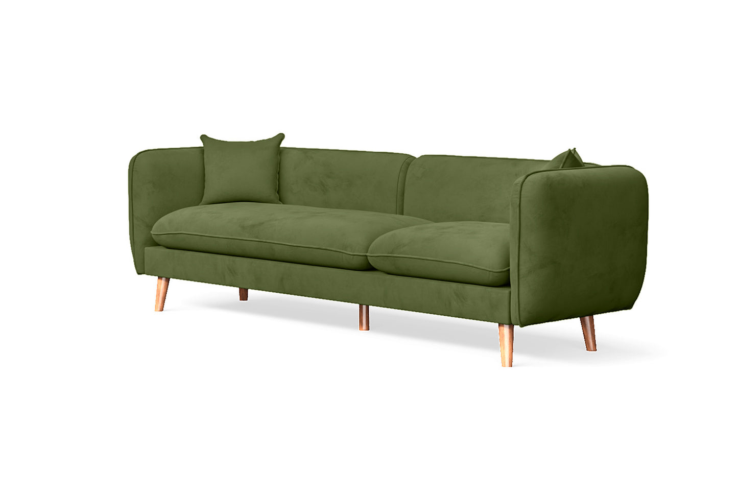 Florence 4 Seater Sofa Lime Velvet