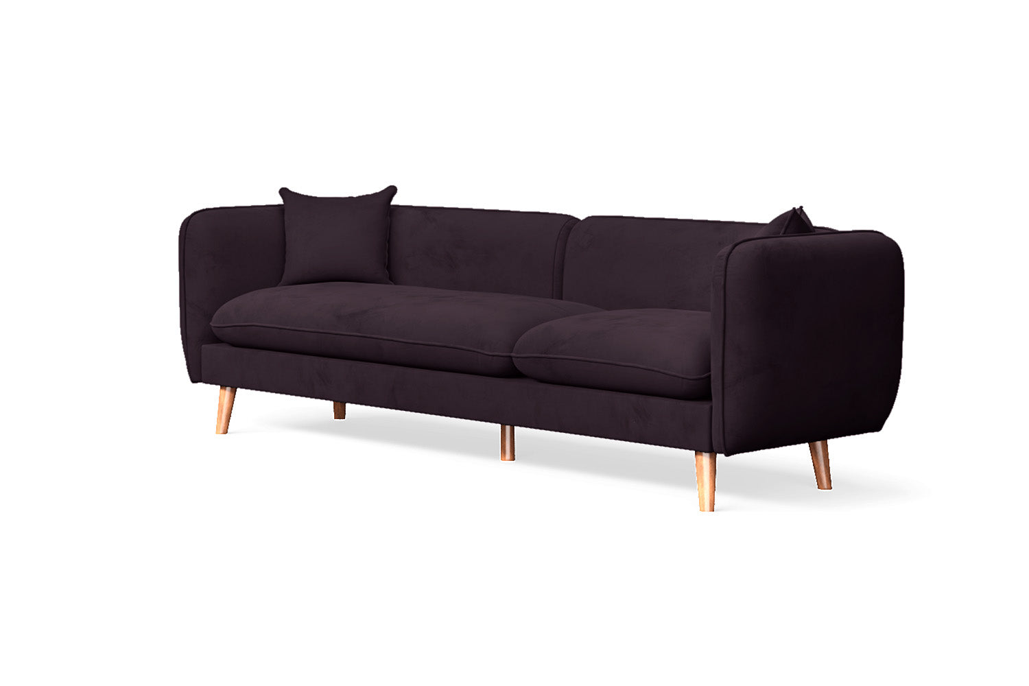 Florence 4 Seater Sofa Purple Velvet