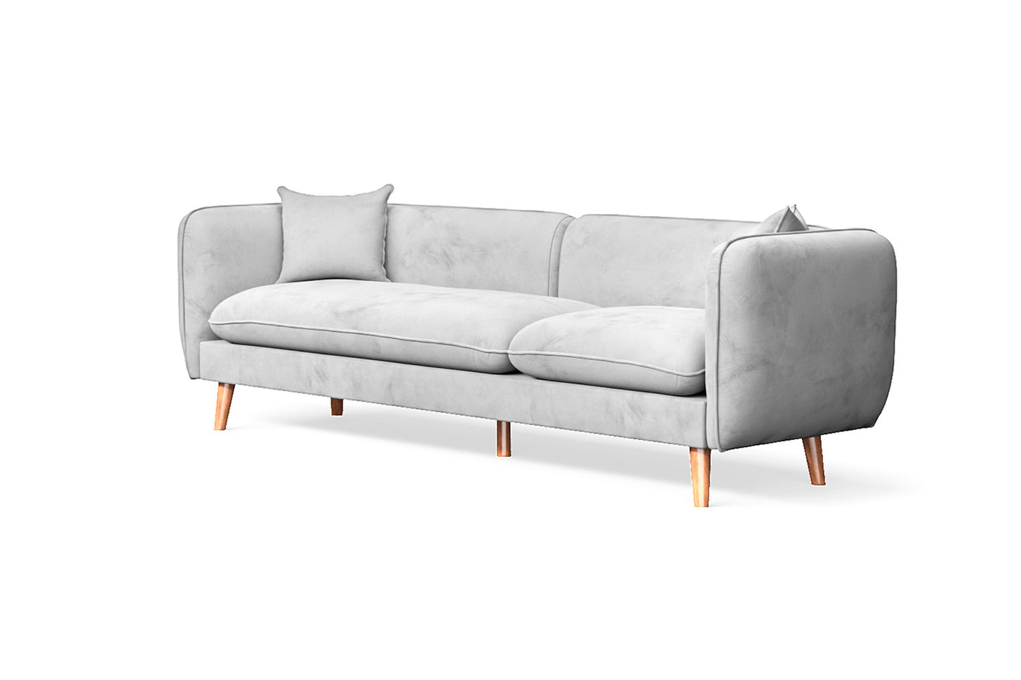 Florence 4 Seater Sofa White Velvet