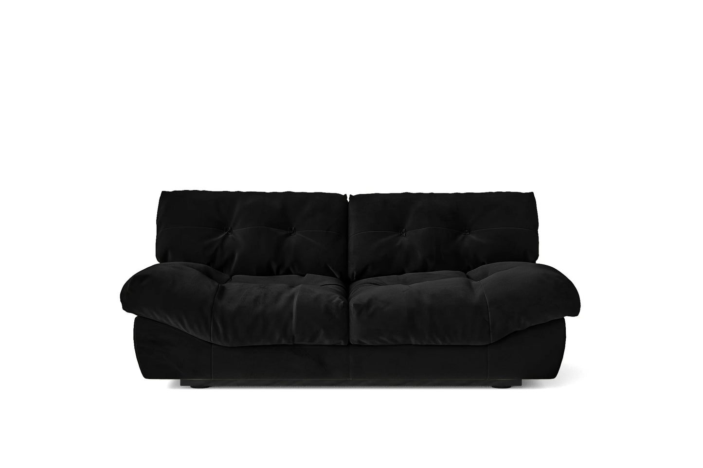 Forli 2 Seater Sofa Black Velvet