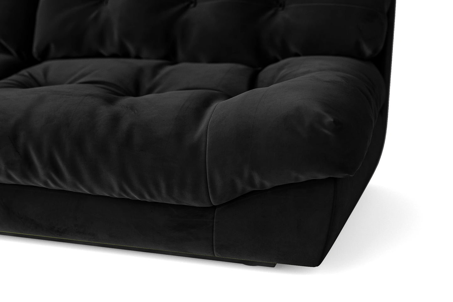 Forli 2 Seater Sofa Black Velvet