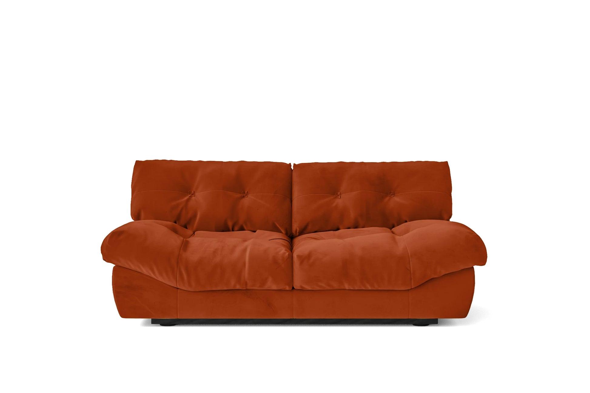 Forli 2 Seater Sofa Orange Velvet