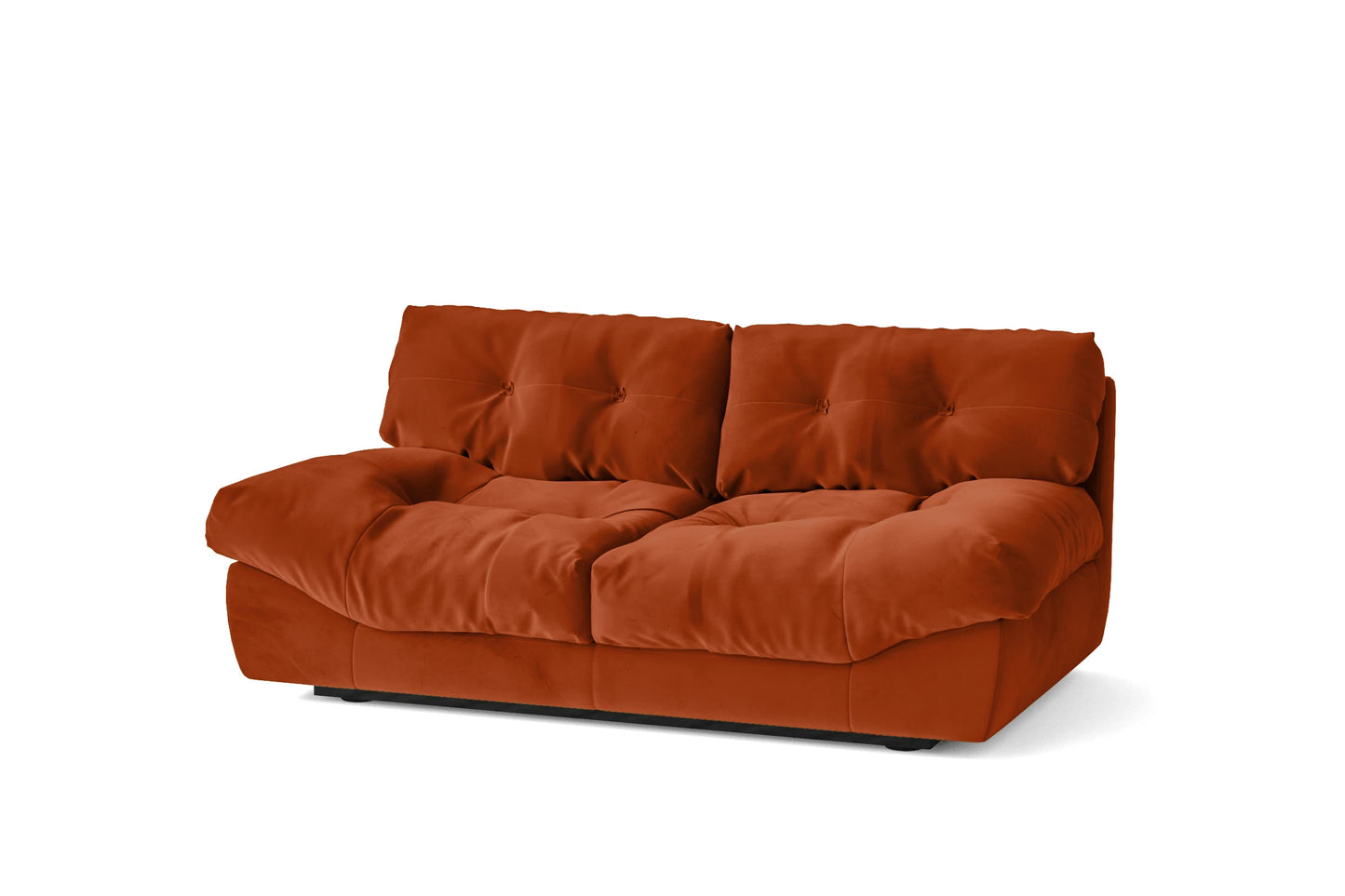 Forli 2 Seater Sofa Orange Velvet