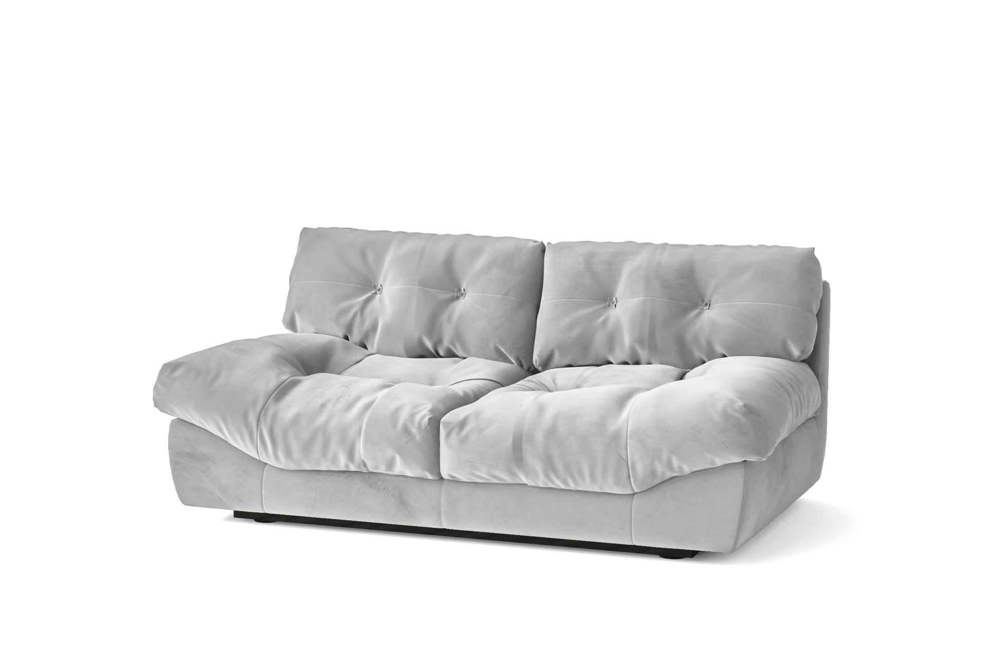 Forli 2 Seater Sofa White Velvet