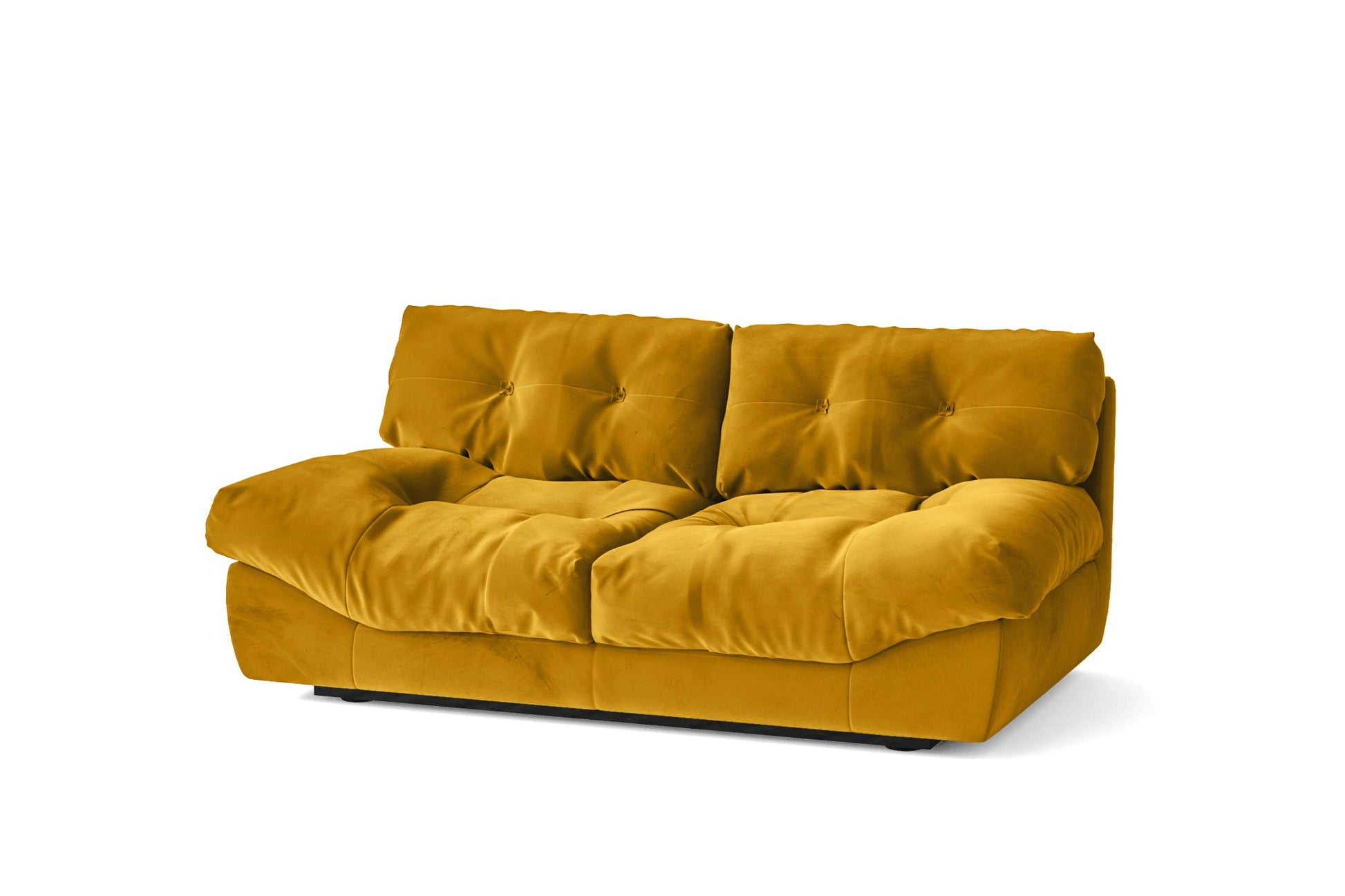 Forli 2 Seater Sofa Yellow Velvet