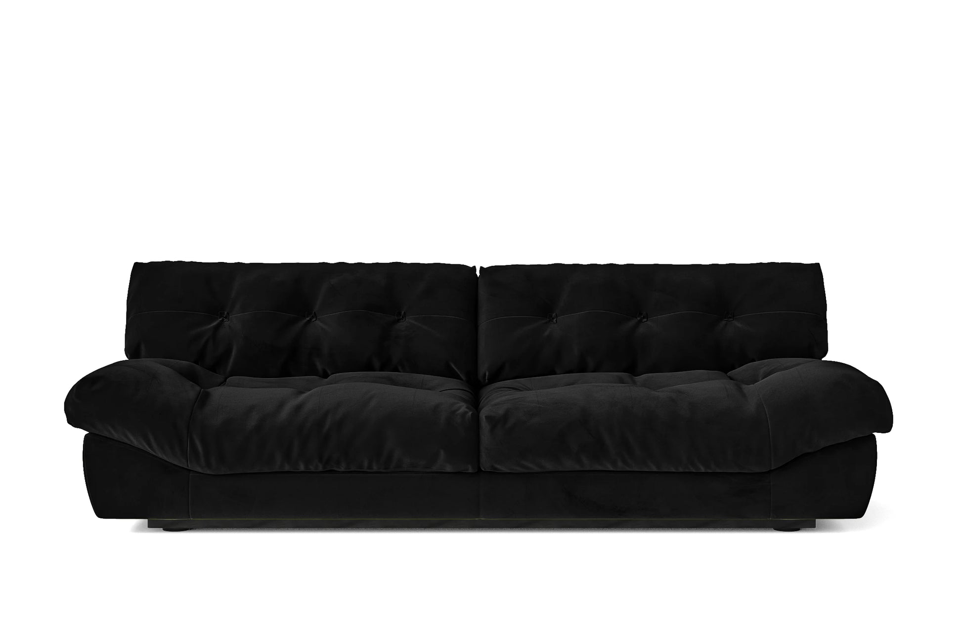 Forli 3 Seater Sofa Black Velvet