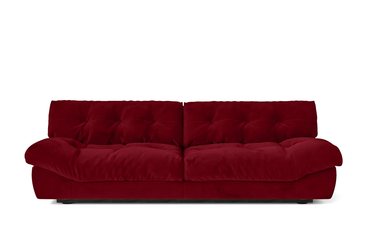 Forli 3 Seater Sofa Red Velvet